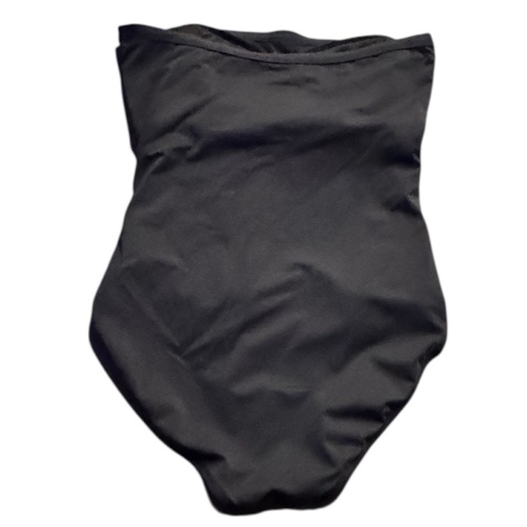 Tommy Bahama Women’s Black Strapless Ruched One-Piece Swimsuit Size 12 - Picture 2 of 7
